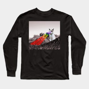 Space Cat is bored, watch out! Long Sleeve T-Shirt